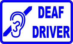 StickerTalk Deaf Driver Magnet, 5 inches x 3 inches