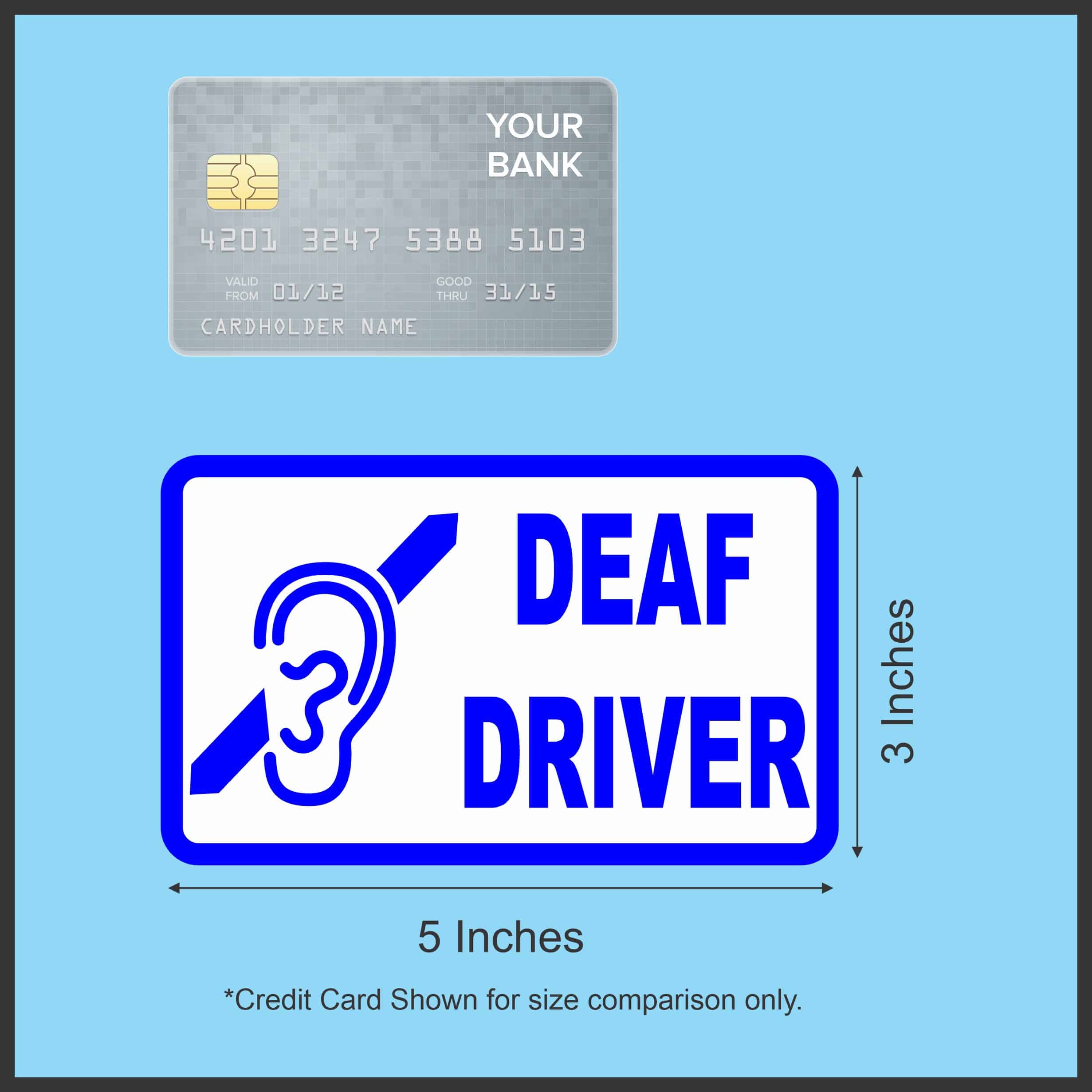 StickerTalk Deaf Driver Sticker, 5 inches x 3 inches - Image 5