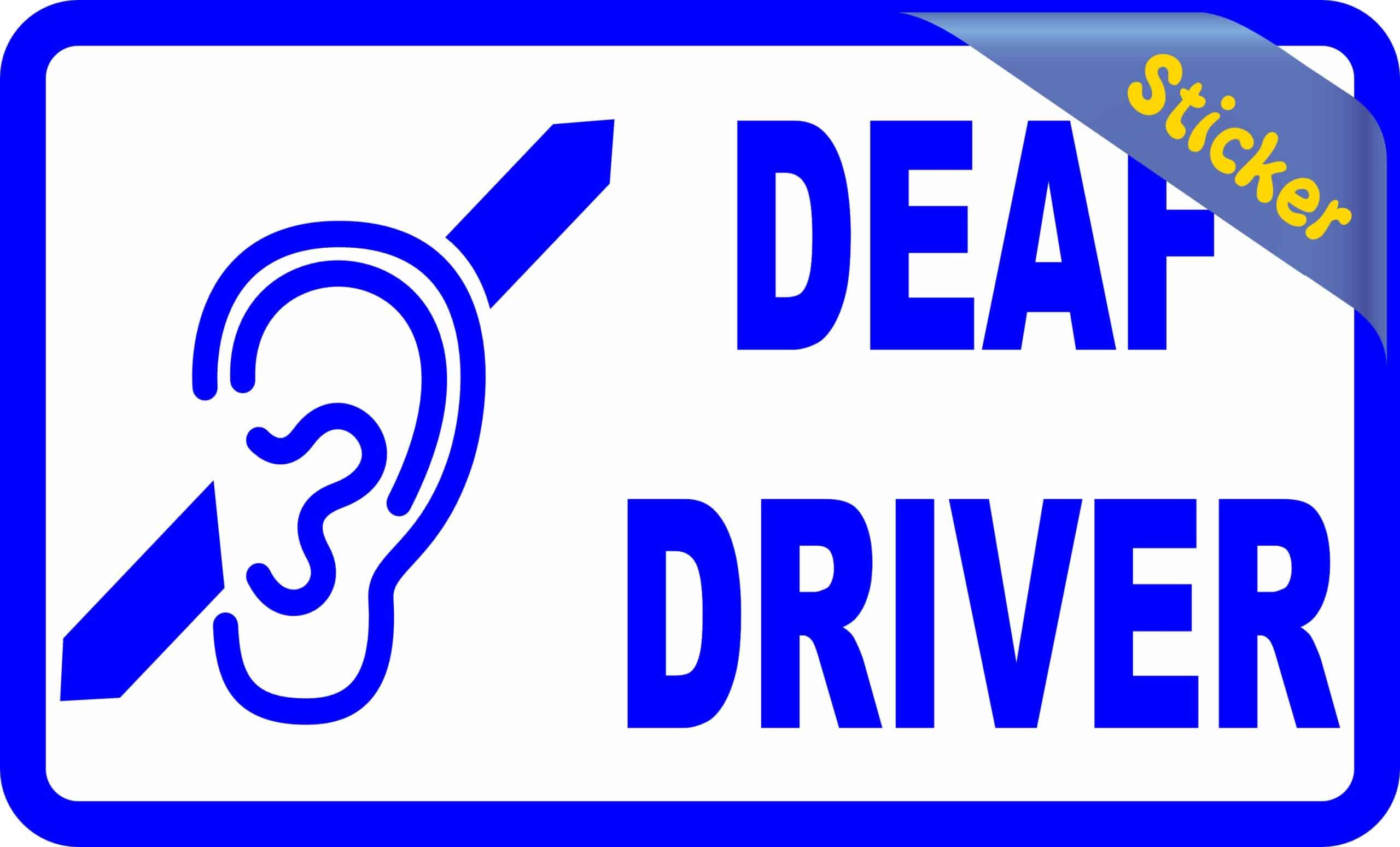 StickerTalk Deaf Driver Sticker, 5 inches x 3 inches - Image 2