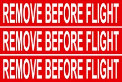 Remove Before Flight Stickers