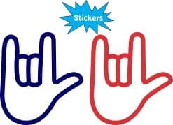 Alternative view of StickerTalk ASL ILY I Love You Hand Stickers, 2 inches x 2.25 inches