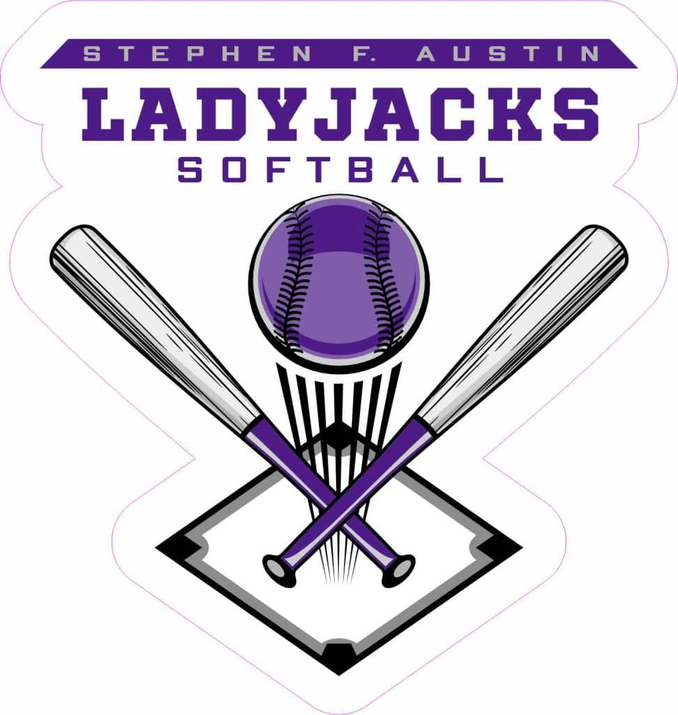 Sfa Shop StickerTalk Officially Licensed SFA Softball Sticker, 5 inches x 4.75 ...