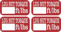 Lug Nut Torque Stickers