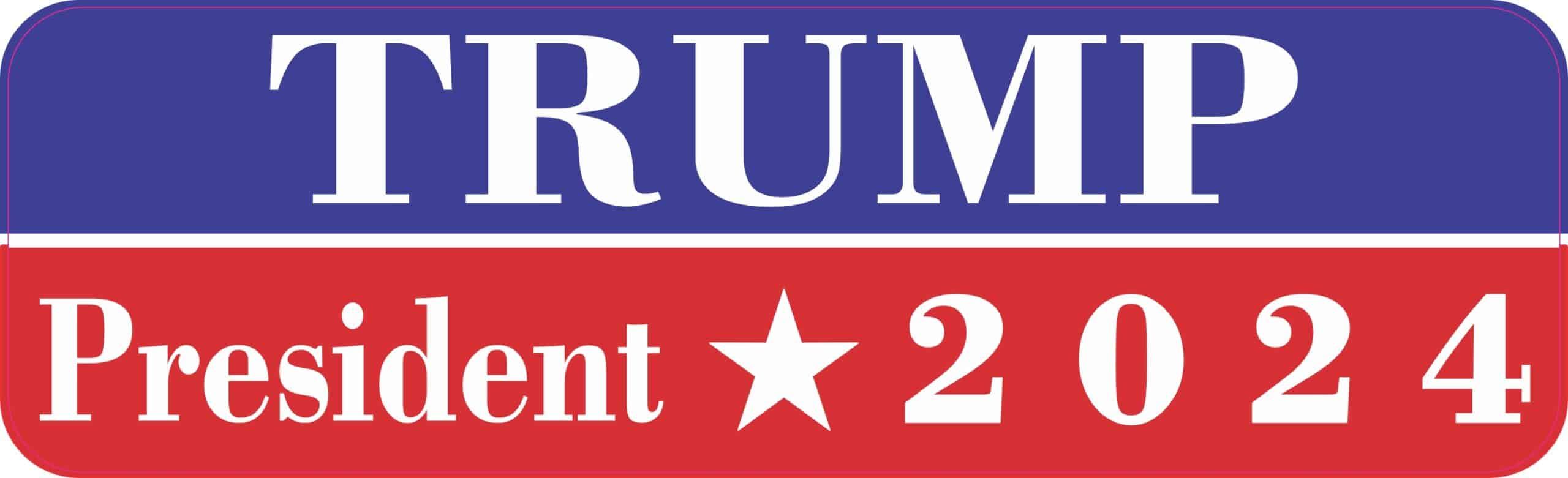 StickerTalk Trump President 2024 Magnet, 10 inches x 3 inches