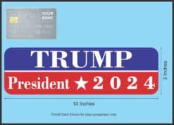 StickerTalk Trump President 2024 Magnet, 10 inches x 3 inches
