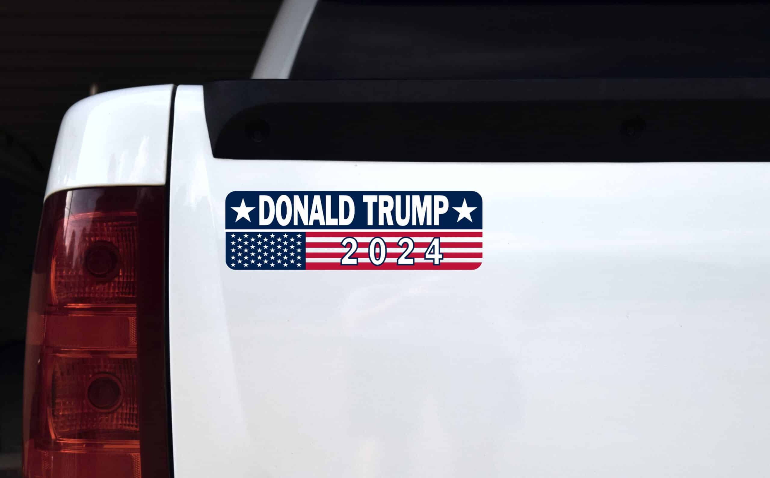 StickerTalk Donald Trump 2024 Sticker, 10 inches x 3 inches