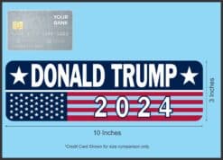 StickerTalk Donald Trump 2024 Sticker, 10 inches x 3 inches