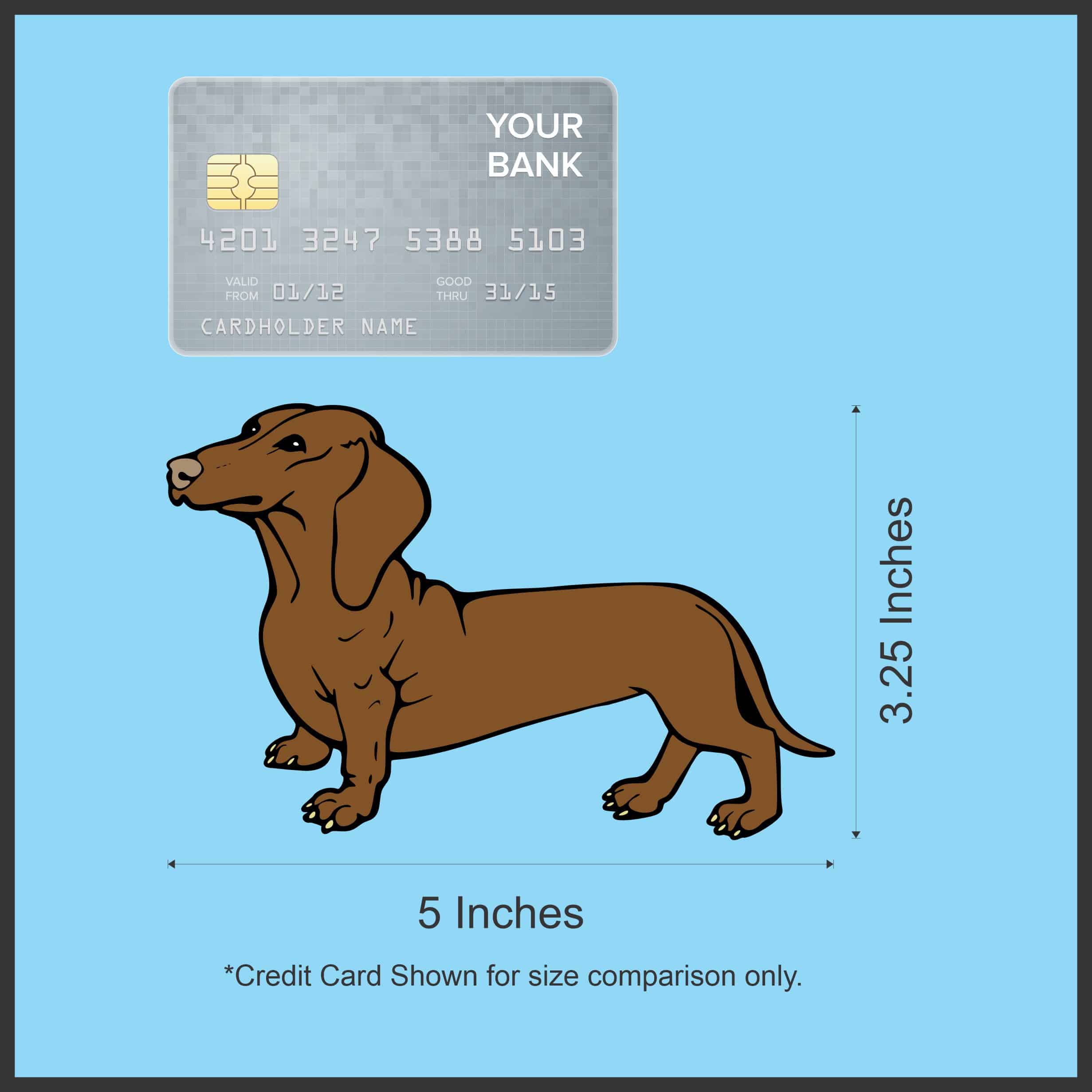 StickerTalk Dachshund Doxie Weiner Sausage Badger Dog Sticker, 5 inches x 3.25 inches - Image 5