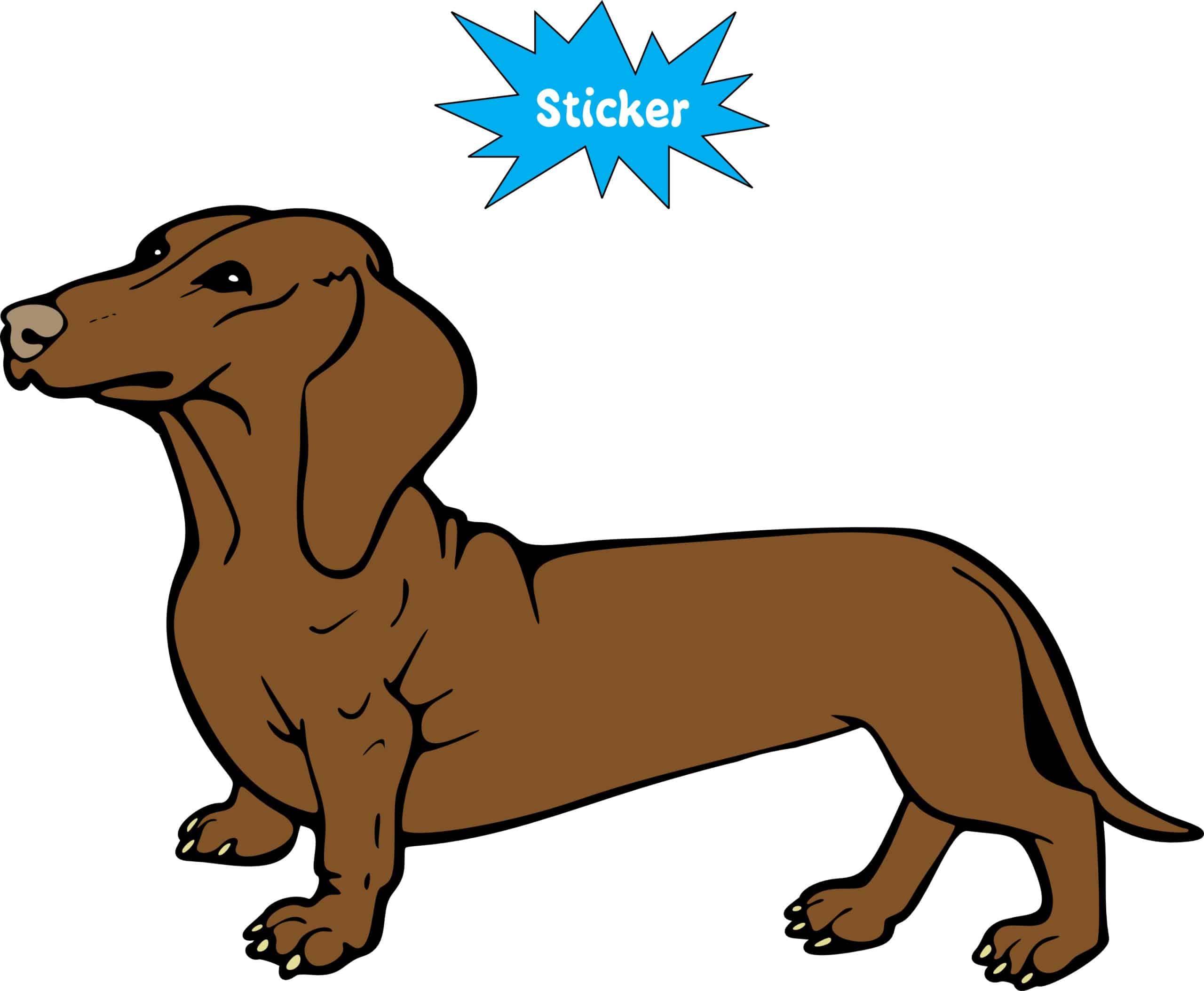 StickerTalk Dachshund Doxie Weiner Sausage Badger Dog Sticker, 5 inches x 3.25 inches - Image 3
