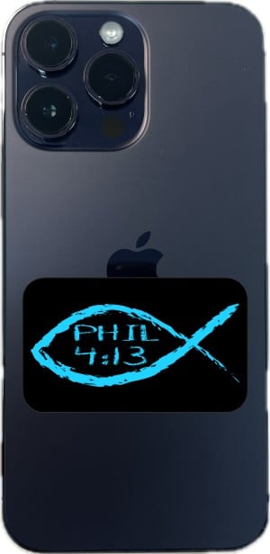 StickerTalk Jesus Fish Philippians 4:13 Stickers, 2.5 inches x 1.5 inches - Image 5