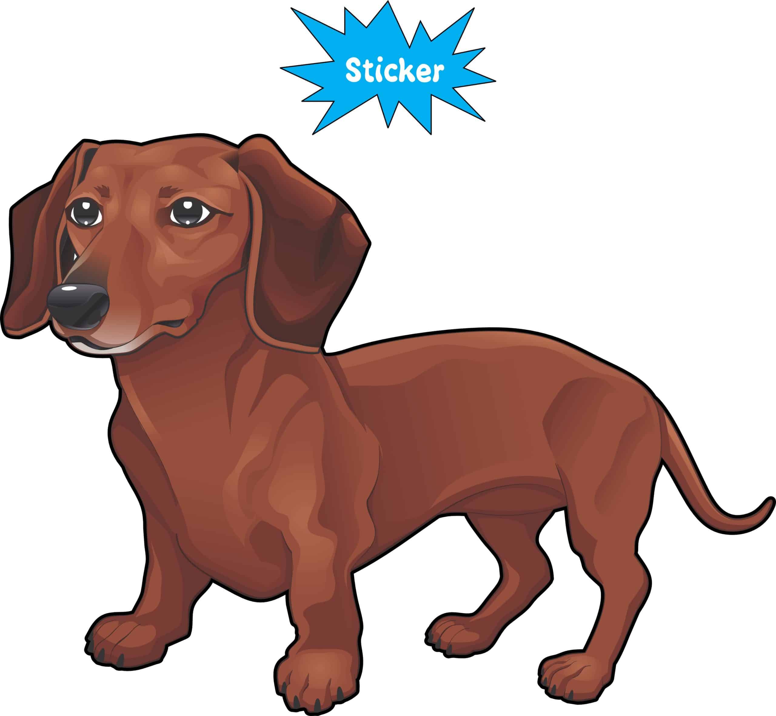 StickerTalk Dachshund Doxie Weiner Sausage Badger Dog Sticker, 5 - Image 3