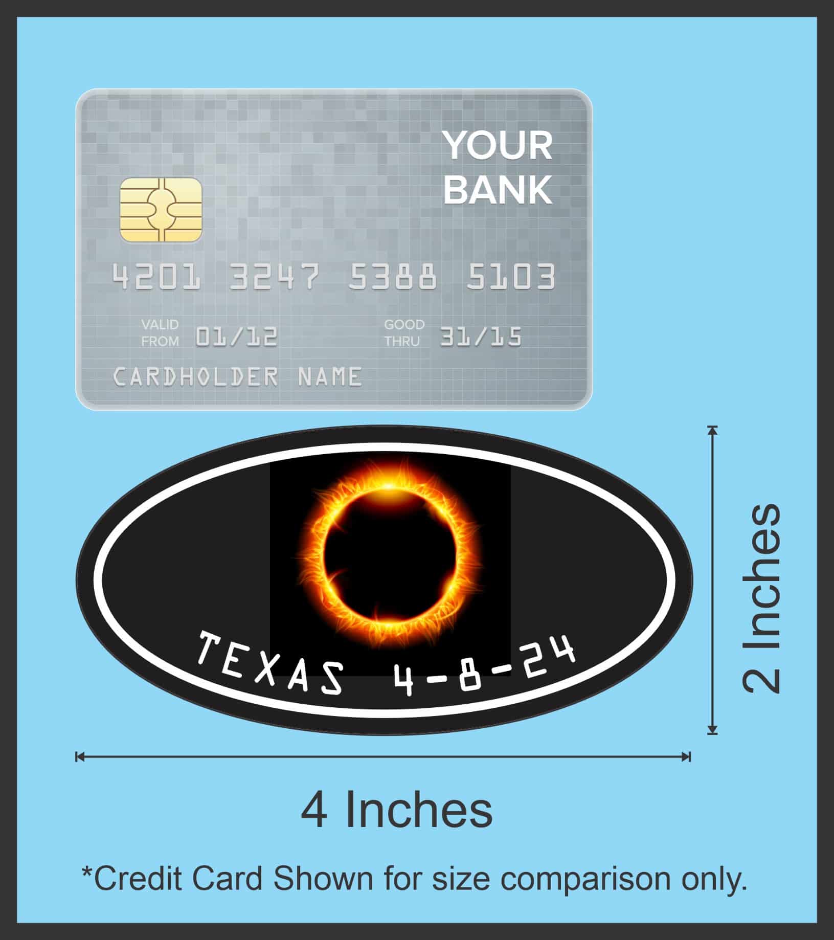 StickerTalk Great North American Eclipse Texas 4-8-24 Sticker, 4 inches x 2 inches - Image 6