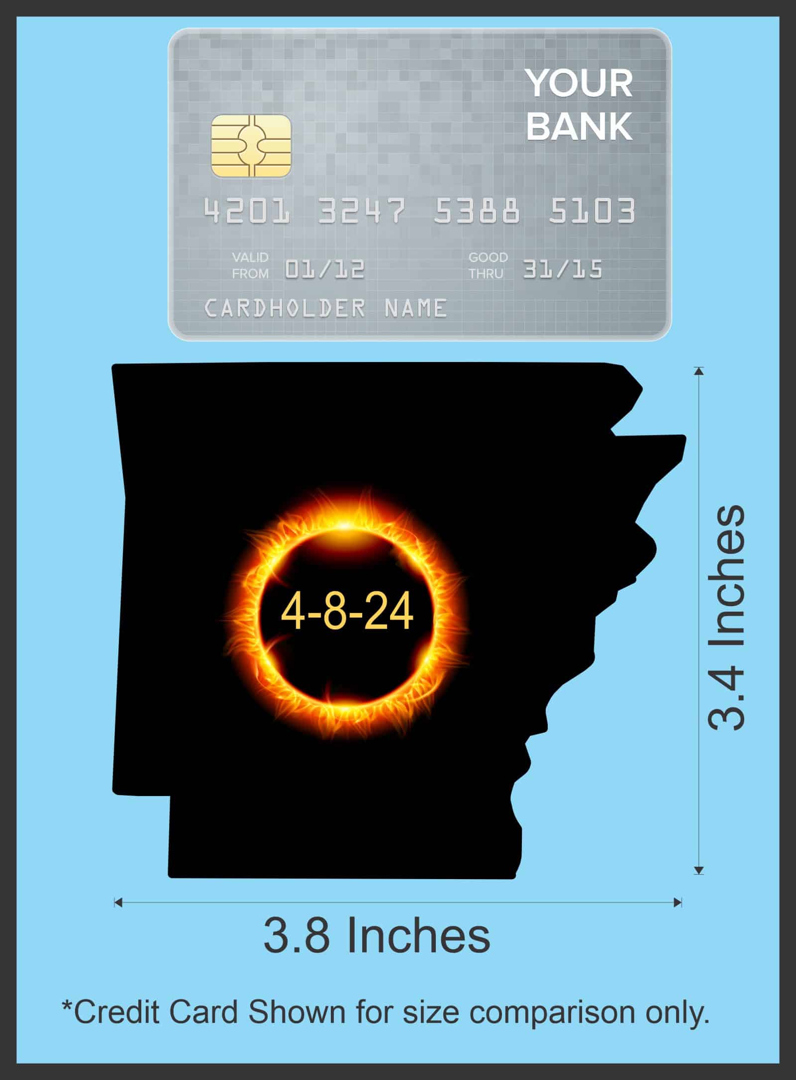 StickerTalk Great North American Eclipse Arkansas '24 Sticker, 3.8 inches x 3.4 inches - Image 5