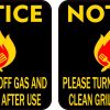Gas Grill Stickers