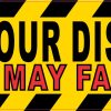 Parts May Fall Off Sticker