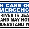 Driver is Deaf Sticker