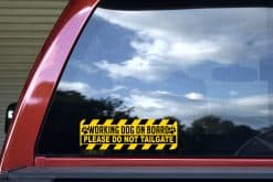 Working Dog On Board Sticker
