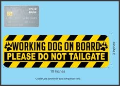Working Dog On Board Sticker