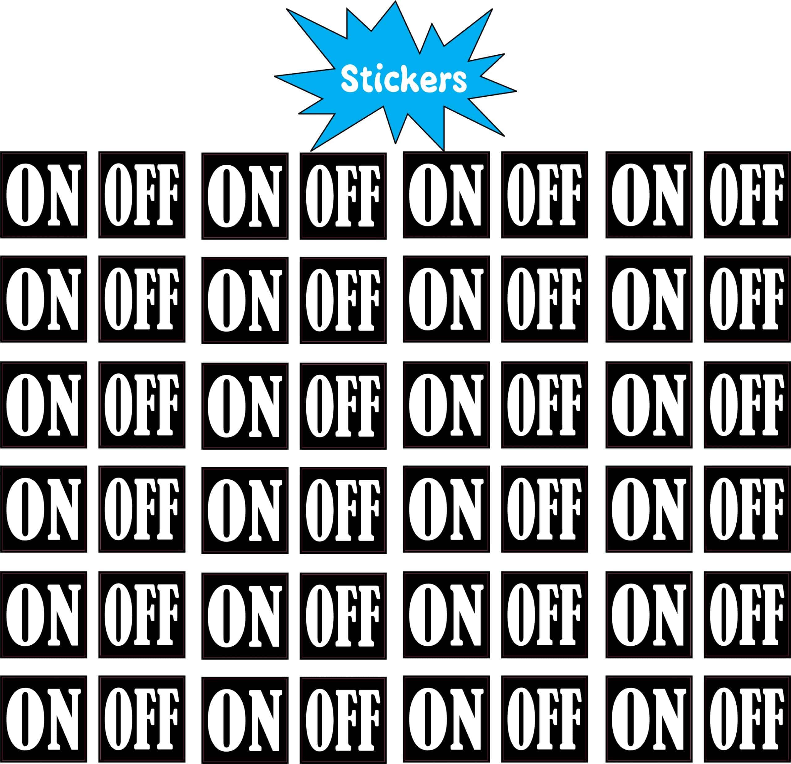 StickerTalk On Off Stickers, 0.5 inches x 0.5 inches - Image 3