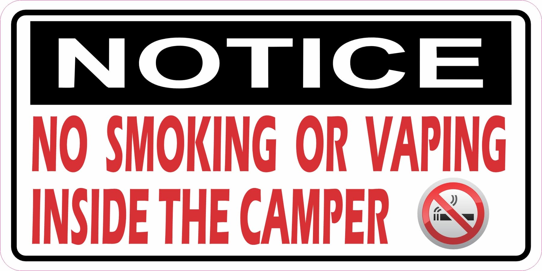 No Smoking Sticker