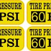 Tire Pressure Stickers