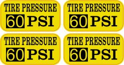 Tire Pressure Stickers