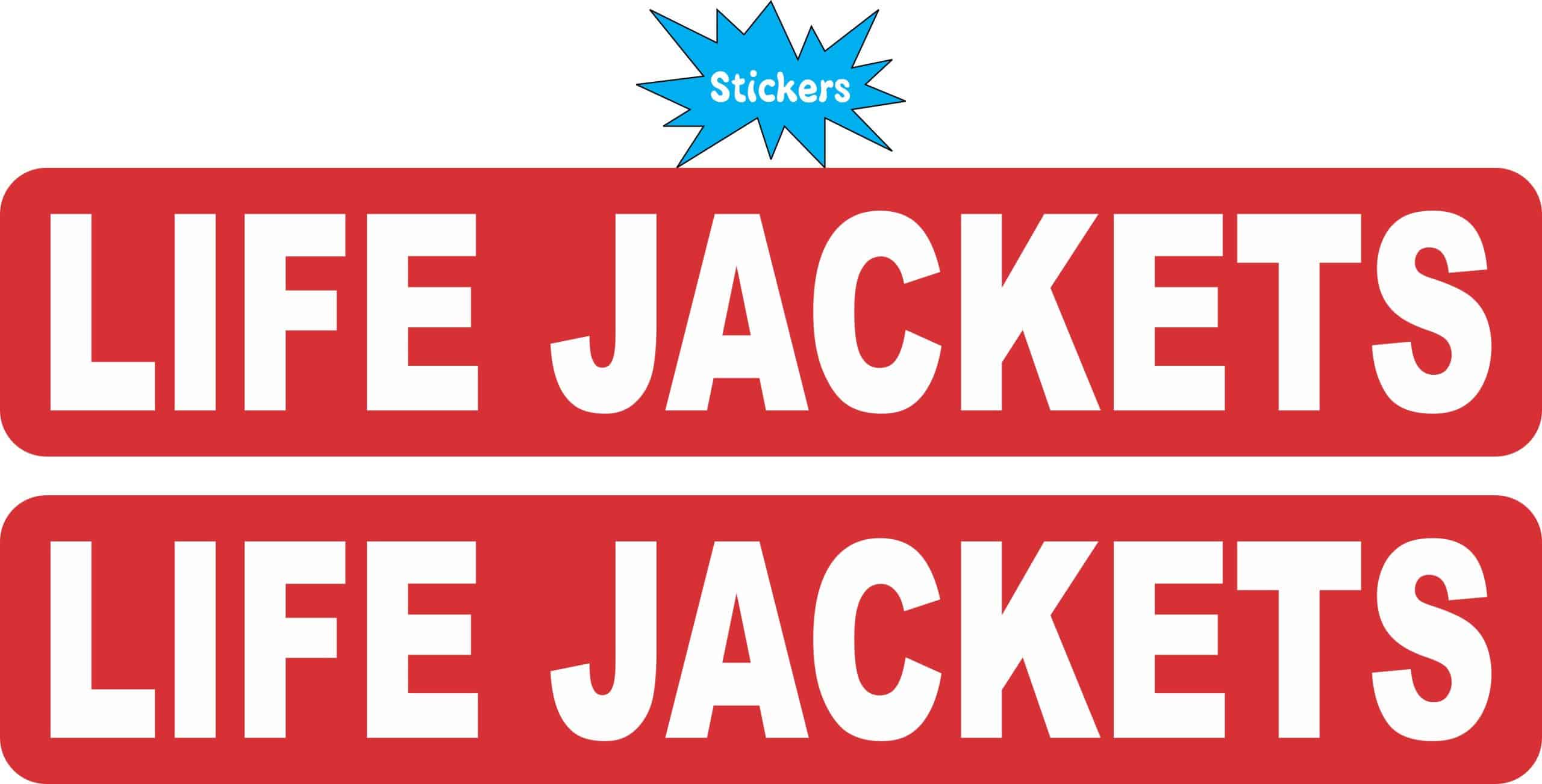 StickerTalk Life Jackets Vinyl Stickers, 8 inches x 1.5 inches - Image 2