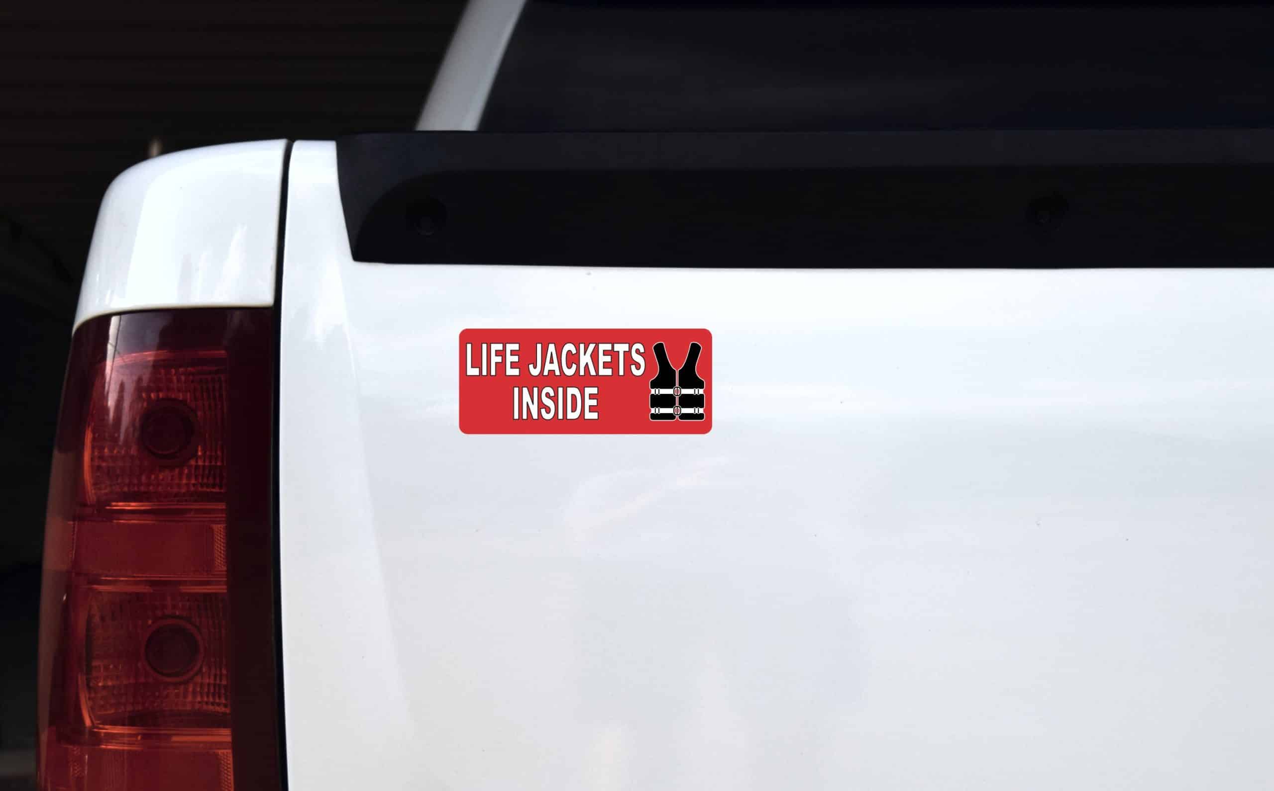 StickerTalk Life Jackets Inside Vinyl Stickers, 6 inches x 2.5 inches - Image 5