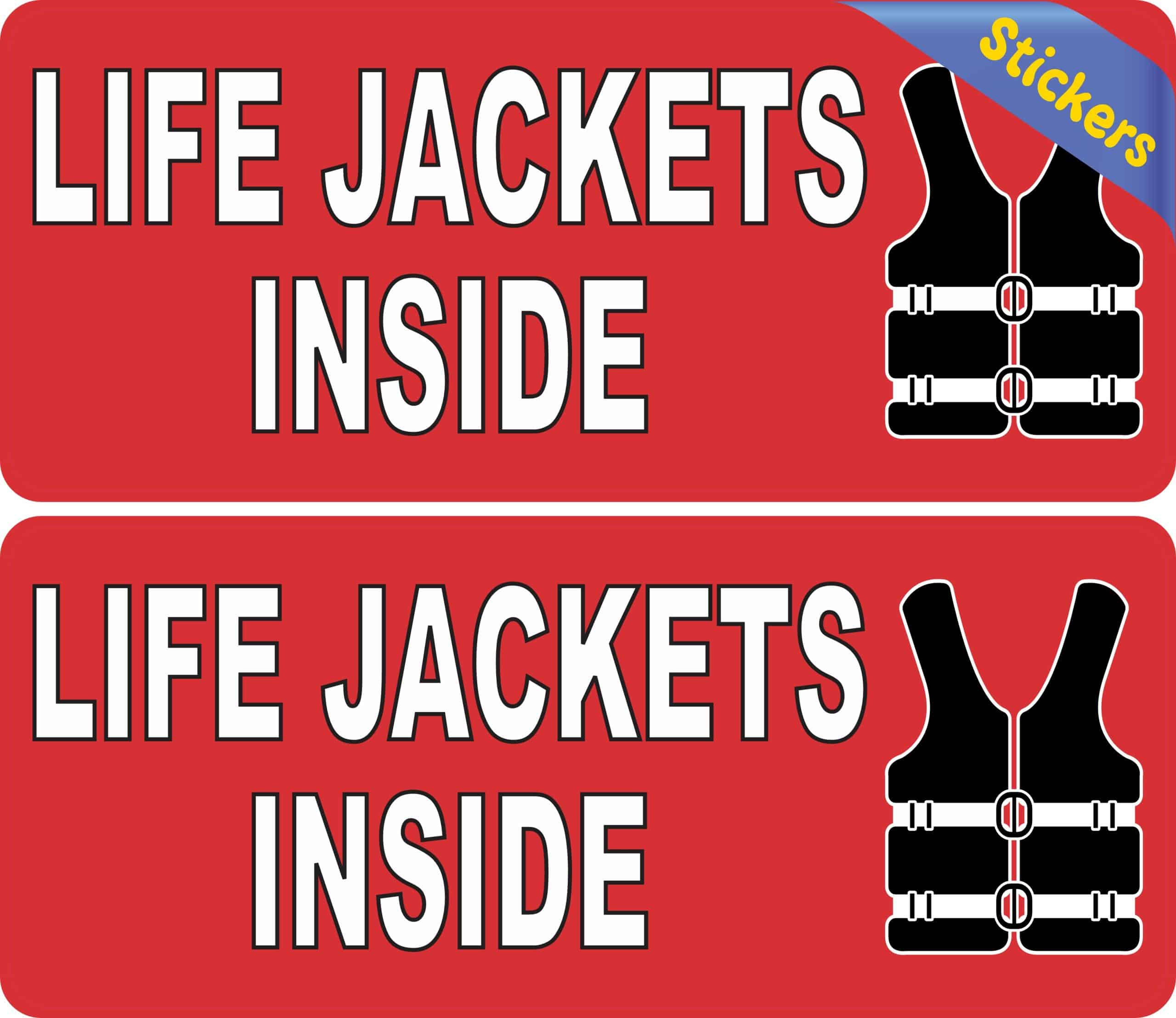 StickerTalk Life Jackets Inside Vinyl Stickers, 6 inches x 2.5 inches - Image 3