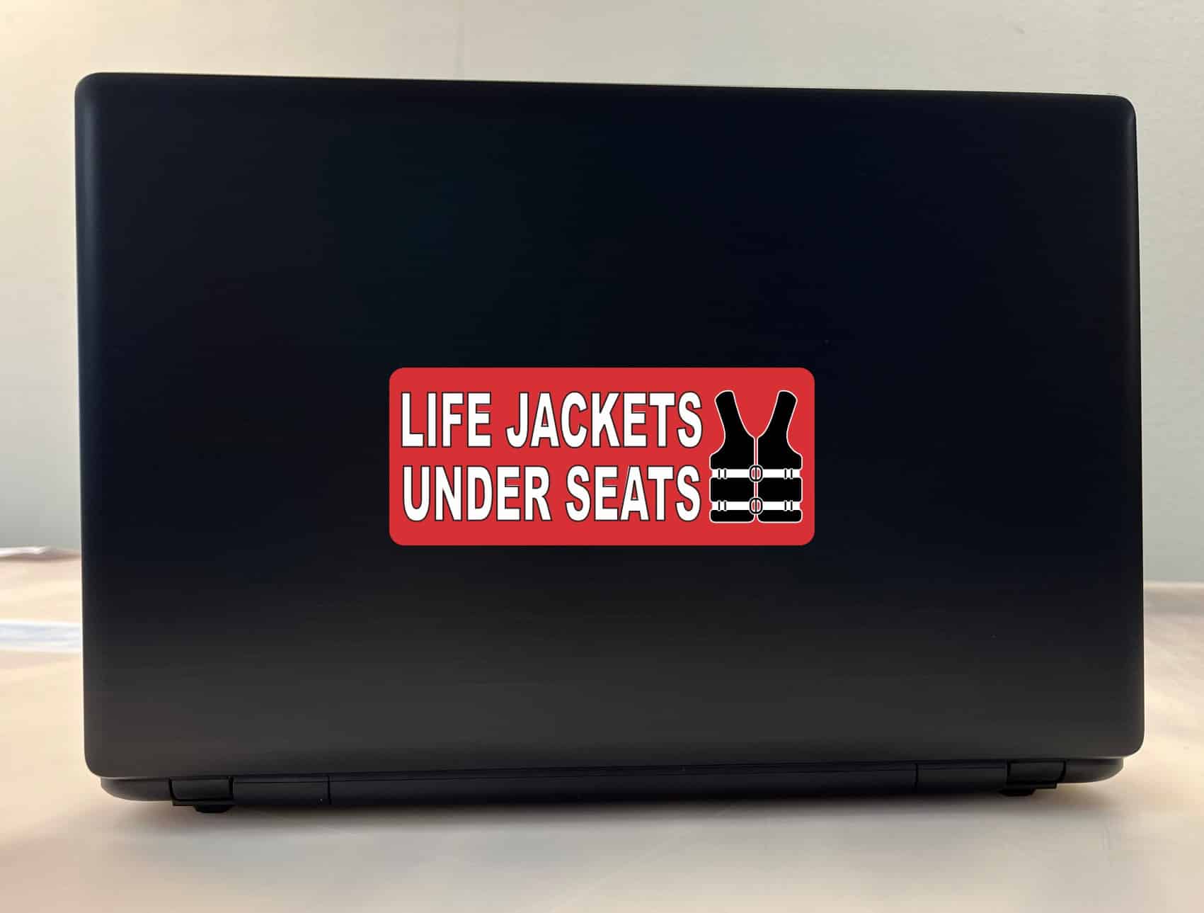 StickerTalk Life Jackets Under Seats Vinyl Stickers, 6 inches x 2.5 inches - Image 3