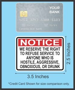 Refuse Service Sticker