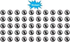 Alternative view of StickerTalk Please Do Not Touch Vinyl Stickers, 0.5 inches x 0.5 inches