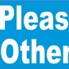 Please Use Other Door Sticker