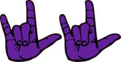 ASL ILY Hand Stickers