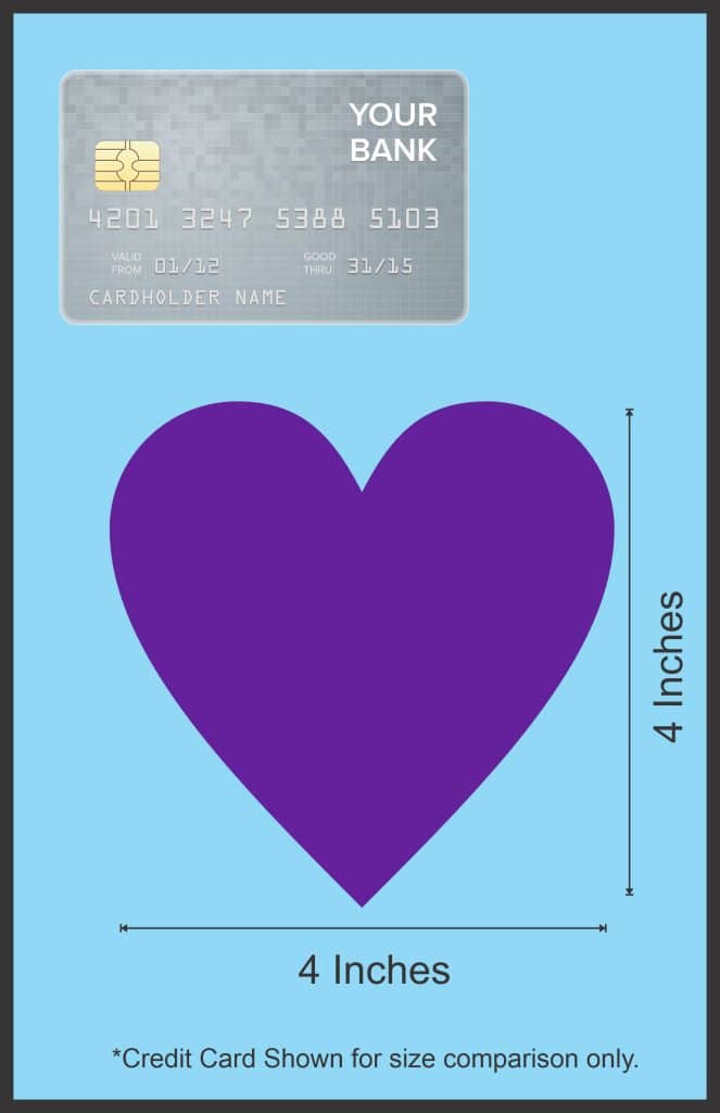 StickerTalk Heart Sticker, 4 inches x 4 inches – StickerTalk®