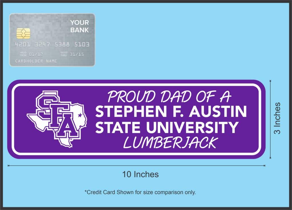 Stfa Sticker StickerTalk Officially Licensed SFA Dad Sticker, 10 inches x 3 inches ...