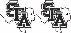 StickerTalk Officially Licensed Stephen F Austin SFA Stickers, 3.2 inches x 3 inches