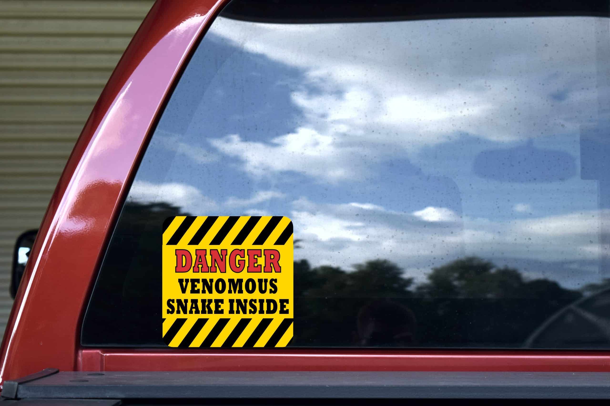 StickerTalk Danger Venomous Snake Inside Vinyl Sticker, 6 inches x 6 inches - Image 4