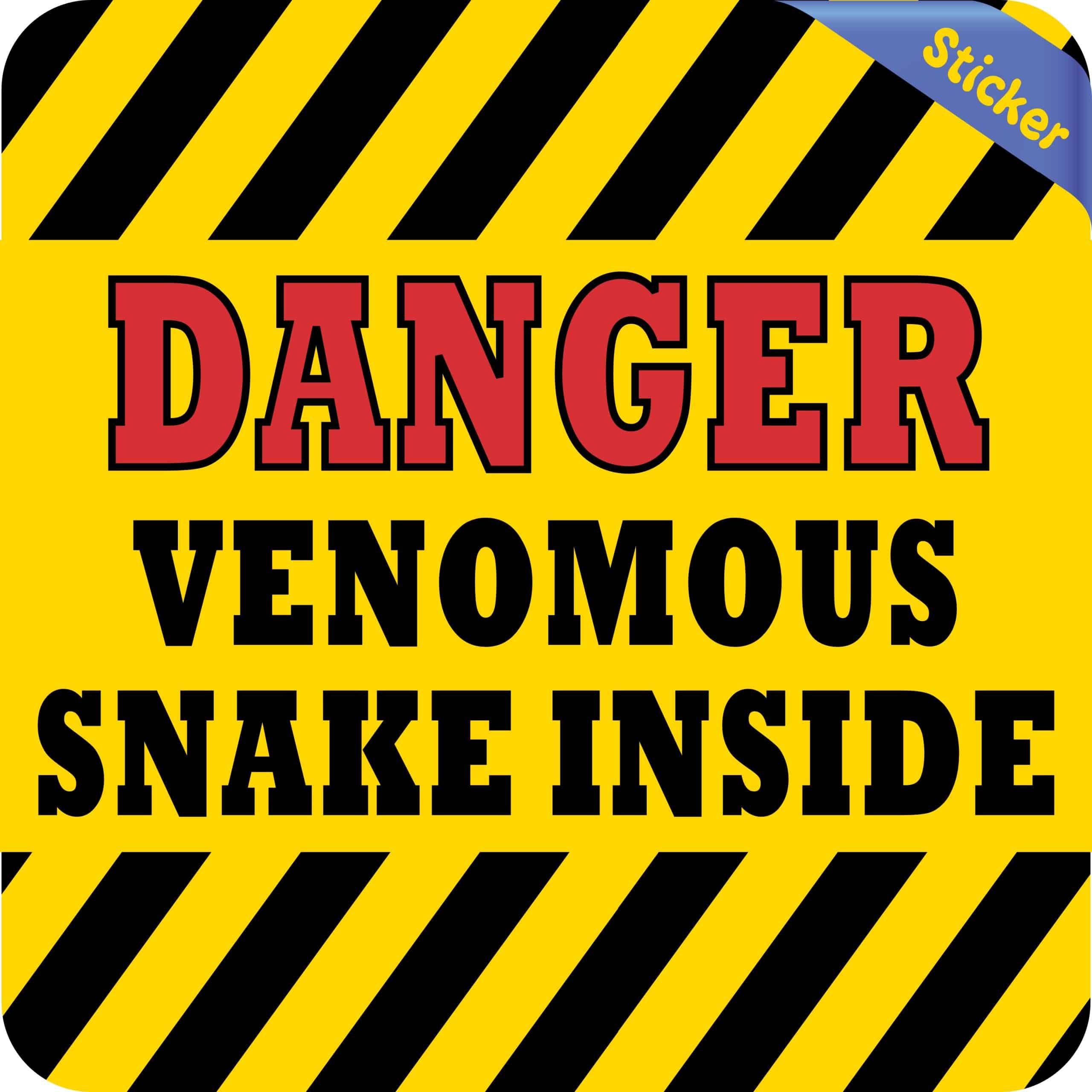 StickerTalk Danger Venomous Snake Inside Vinyl Sticker, 6 inches x 6 inches - Image 3