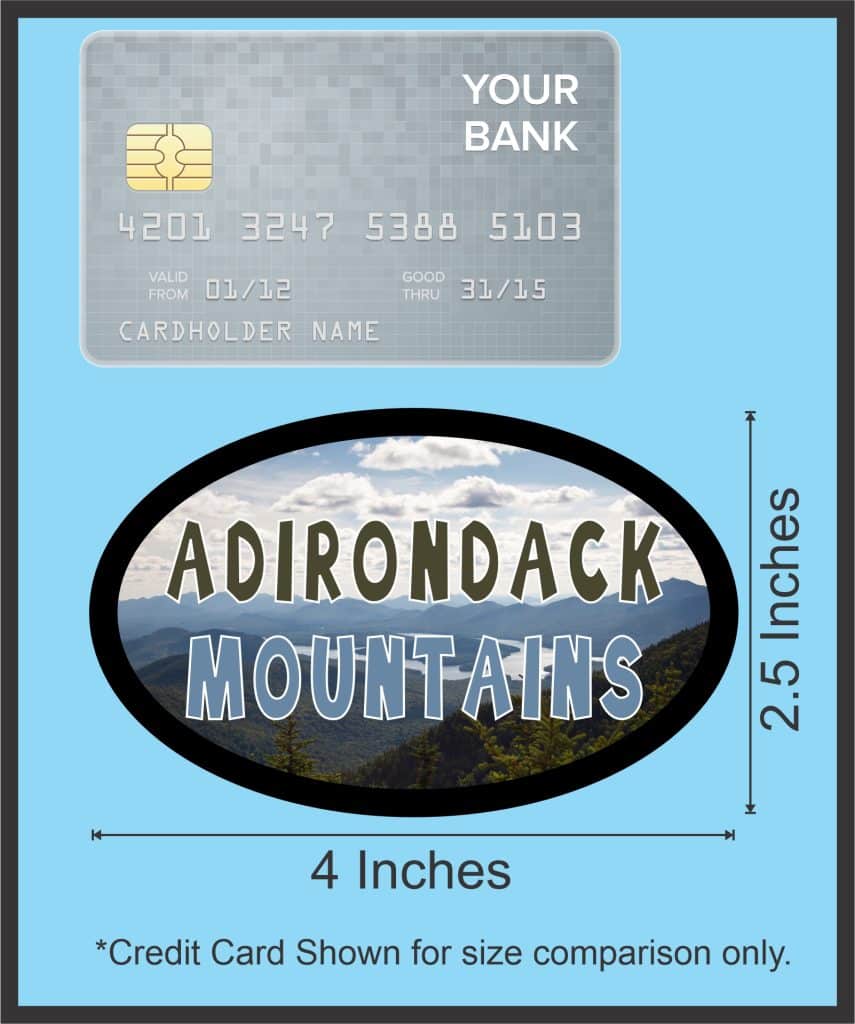StickerTalk Adirondack Mountains Vinyl Sticker, 4 inches x 2.5 inches ...
