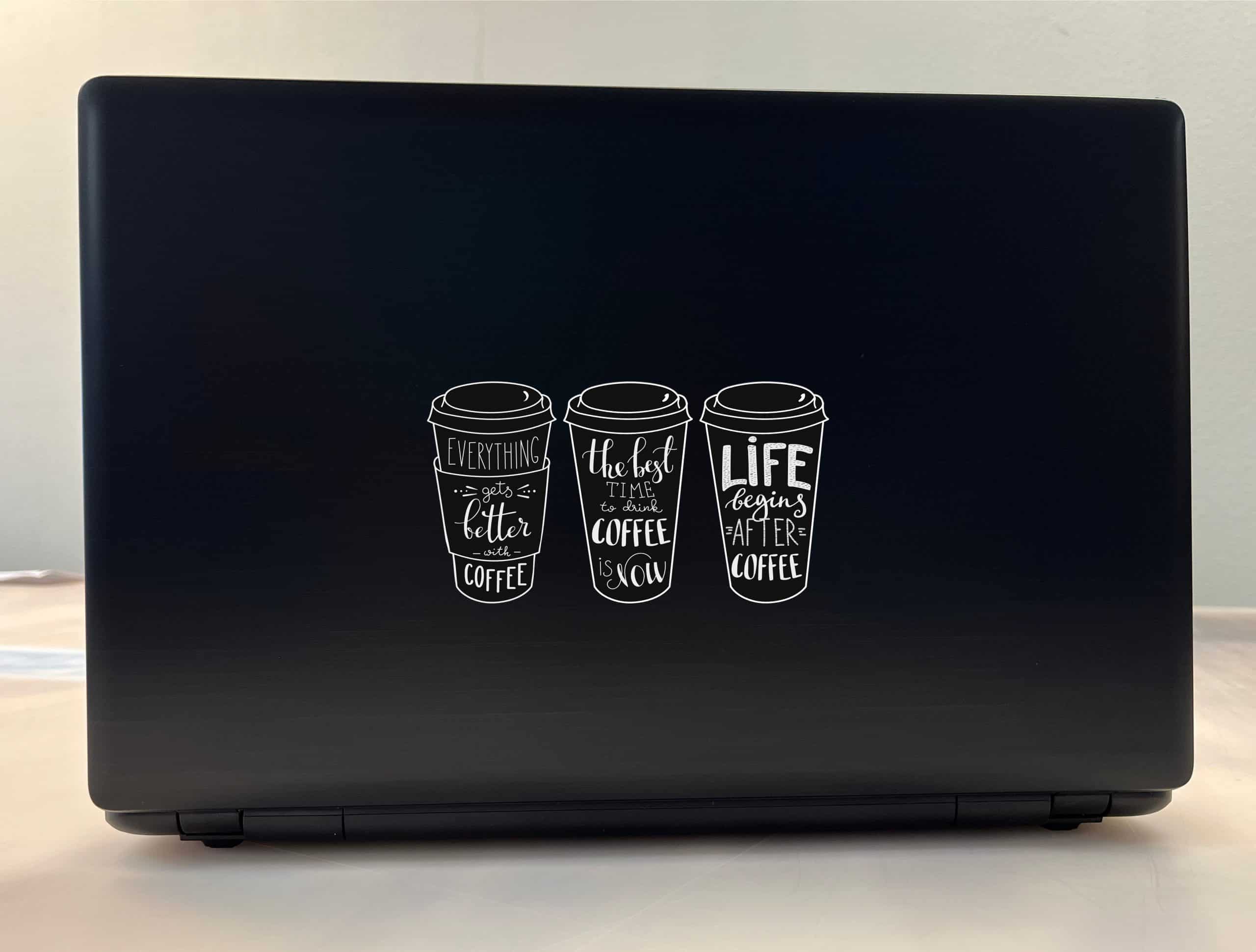 Coffee Cup Saying Stickers