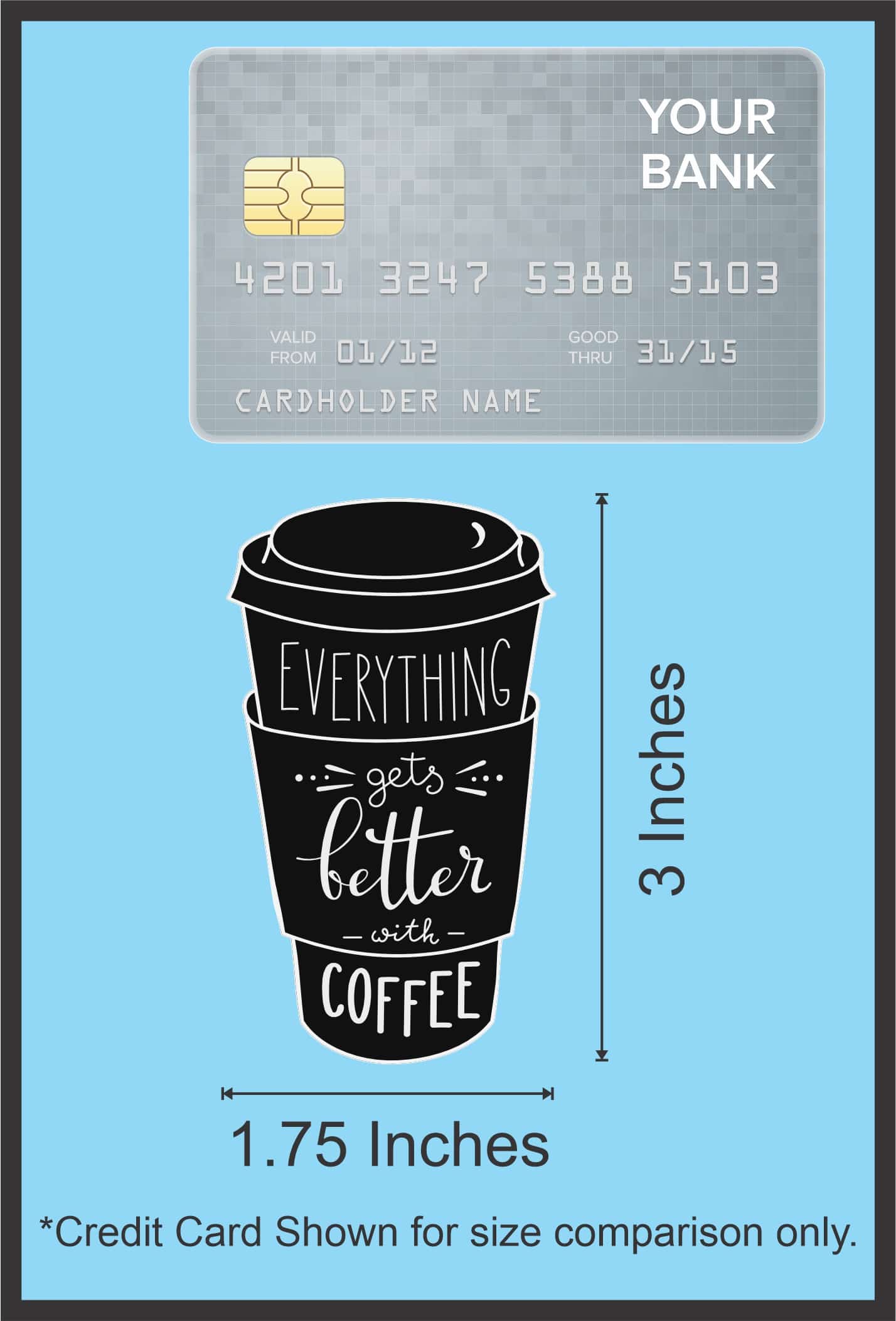 Coffee Cup Saying Stickers