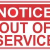 Out of Service Sticker