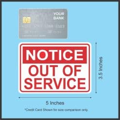 Out of Service Sticker
