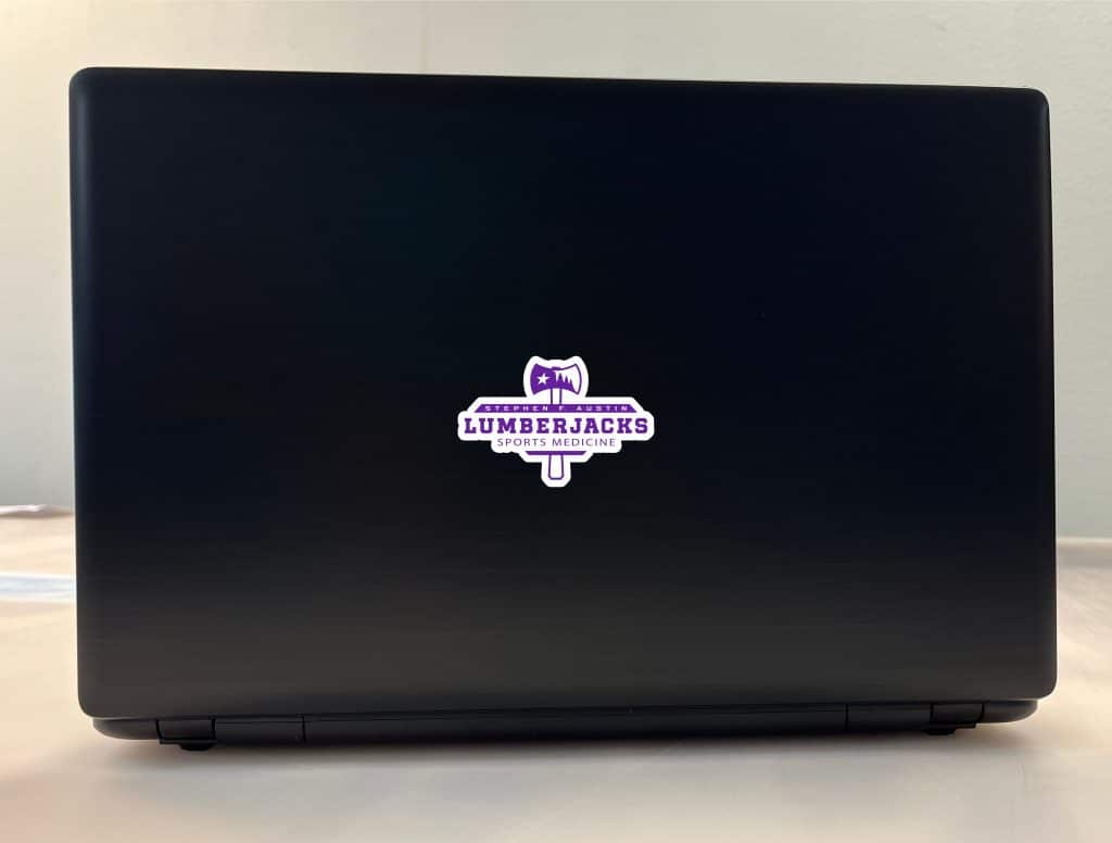 Officially Licensed SFA Tennis Stickers, 3 inches x 2.4 inches Officially Licensed SFA Tennis Stickers, 3 inches x 2.4 inches