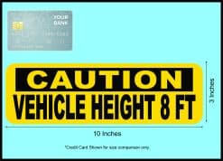 Vehicle Height Sticker