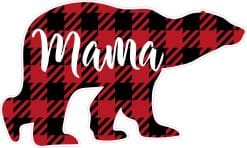 Christmas Mama Bear Sticker