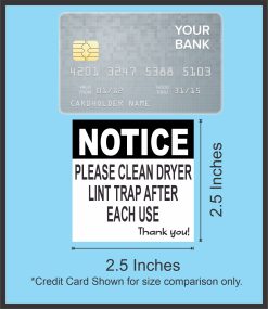Clean Dryer Lint Trap Sticker