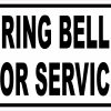 Ring Bell For Service Magnet