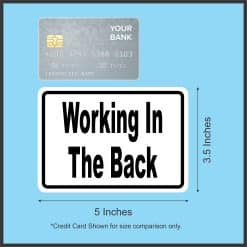 Working in the Back Sticker